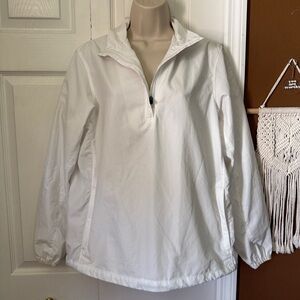 Lady Hagen White Golf Winder Breaker Quarter-Zip Top / Size M